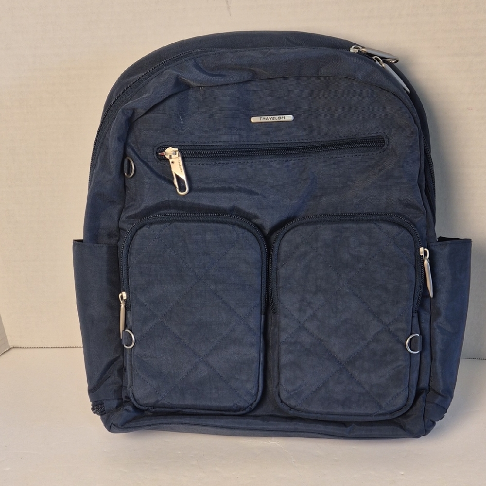 Travelon Antitheft Backpack- navy blue